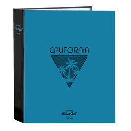 Carpeta de anillas BlackFit8 California Azul Negro A4 27 x 33 x 6 cm