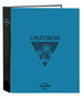Carpeta de anillas BlackFit8 California Azul Negro A4 27 x 33 x 6 cm