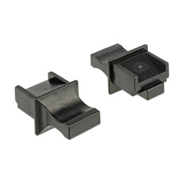 DeLOCK 64020 Protectores de Polvo para Conector RJ-45, 10 Piezas en Negro de ABS