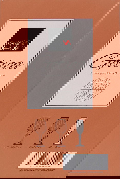 Royal Leerdam Set 6 Copas Champagne 21 cl "Gótica"