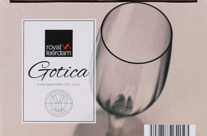 Royal Leerdam Set 6 Copas Champagne 21 cl "Gótica"