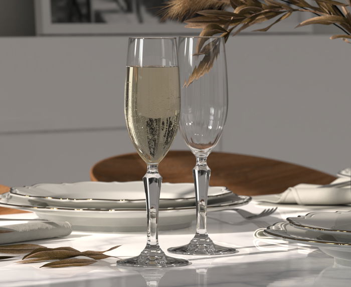 Royal Leerdam Set 6 Copas Champagne 21 cl "Gótica"