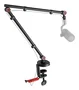 Genesis Thulium 500 (NGM-2156) - Brazo de Micrófono con Base de Escritorio, Colgador para Auriculares y Roscas 3/8", 5/8", 1/4" - Negro