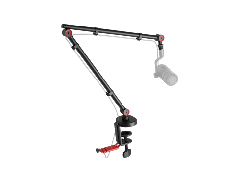 Thulium 500 Soporte Brazo Micrófono Gaming Negro NGM-2156 - Compatibilidad Universal, 1kg Carga, Acero, Base Escritorio