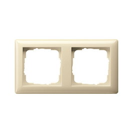 GIRA Marco Standard 55 para 2 enchufes, cremeweiß