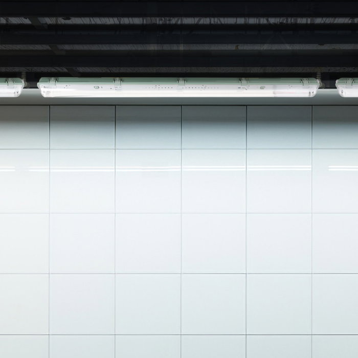 Equipo Estanco IP65 para 2 Tubos LED T8 de 120cm ABS/PC Gris Equipo Estanco IP65 para 2 Tubos LED T8 de 120cm ABS/PC Gris