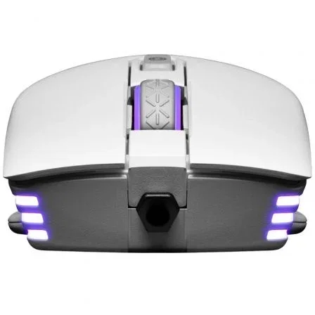 EVGA Ratón Gaming X12 Blanco, Hasta 16000 DPI, 8000 Hz, Cable Paracord, Iluminación RGB, Diseño Ligero, Ratón Óptico para Juegos