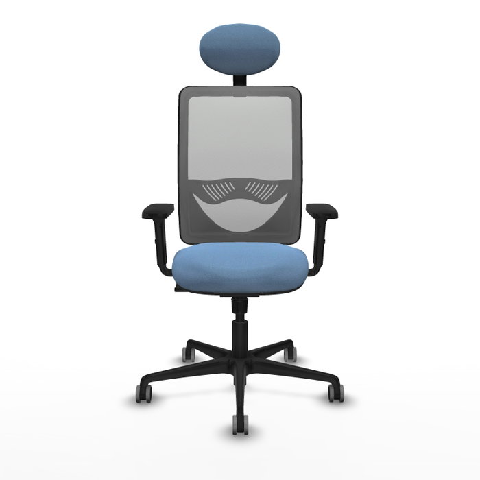 PIQUERAS Y CRESPO Silla de oficina Zulema con mecanismo Sincro, Azul cielo y Gris PIQUERAS Y CRESPO Silla de oficina Zulema con mecanismo Sincro, Azul cielo y Gris