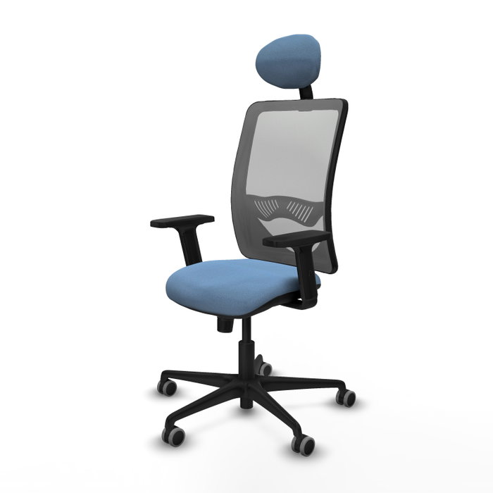 PIQUERAS Y CRESPO Silla de oficina Zulema con mecanismo Sincro, Azul cielo y Gris PIQUERAS Y CRESPO Silla de oficina Zulema con mecanismo Sincro, Azul cielo y Gris