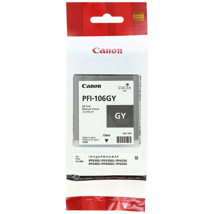 Canon Cartucho de Tinta Gris PFI-106gy 130ml Canon Cartucho de Tinta Gris PFI-106gy 130ml