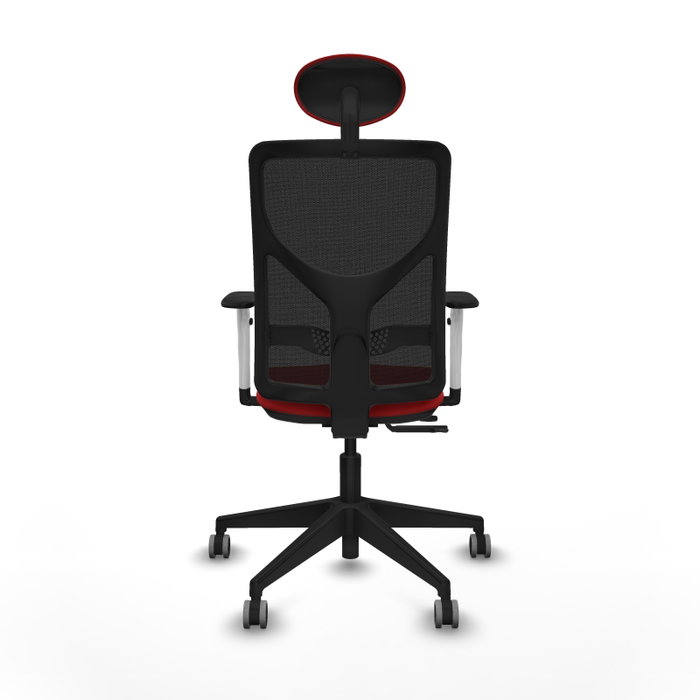 PIQUERAS Y CRESPO Silla de oficina Motilla Rojo/Negro con Mecanismo Sincro/Traslack