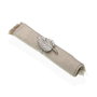Versa Servilletero Hoja Plateado Metal, Aleacion de Zinc 6 cm x 4.5 cm x 3 cm (10 Unidades)