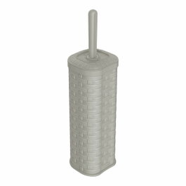 Mondex Conjunto de escobilla y soporte WC imitación mimbre, antracita