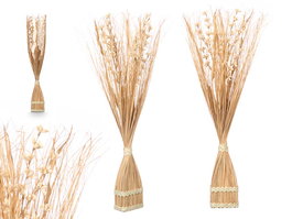 Giftdecor Ramillete Cuadrado Natural, Materia Vegetal Seca, Color Natural, 14 cm x 100 cm x 10 cm (Set de 4)