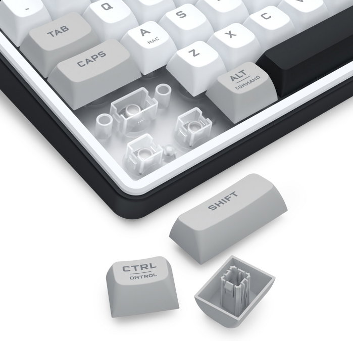 Redragon Aria PRO Teclado Gaming de Membrana Blanco-Gris Redragon Aria PRO Teclado Gaming de Membrana Blanco-Gris
