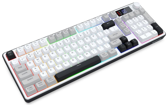 Redragon Aria PRO Teclado Gaming de Membrana Blanco-Gris Redragon Aria PRO Teclado Gaming de Membrana Blanco-Gris