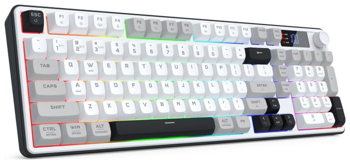 Redragon Aria PRO Teclado Gaming de Membrana Blanco-Gris Redragon Aria PRO Teclado Gaming de Membrana Blanco-Gris