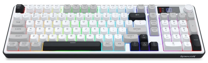 Redragon Aria PRO Teclado Gaming de Membrana Blanco-Gris Redragon Aria PRO Teclado Gaming de Membrana Blanco-Gris