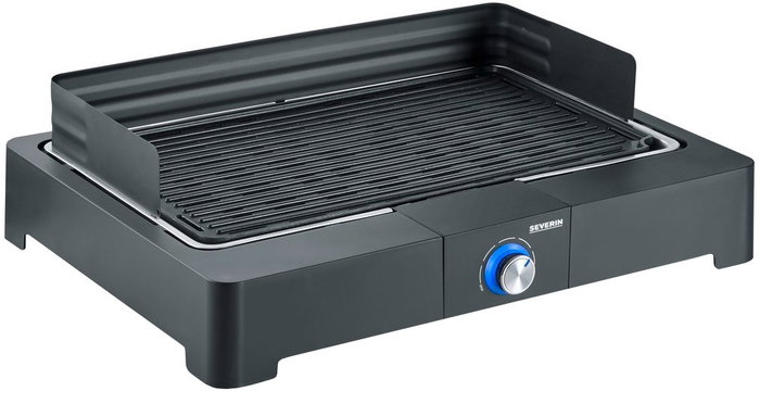 Severin PG8567 Barbacoa de mesa eléctrica con tanque de agua de humo, 2,200 W