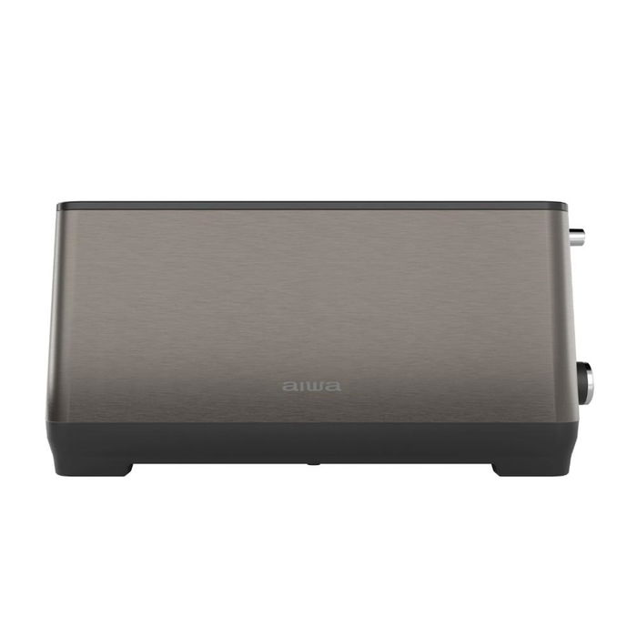 Aiwa ABT-1600 Tostadora 2 Ranuras, 1600 W, Ranuras Extralargas (255mm), Acero Inoxidable Antihuellas, 7 Niveles, Función Descongelar, Bandeja Recogemigas Extraíble