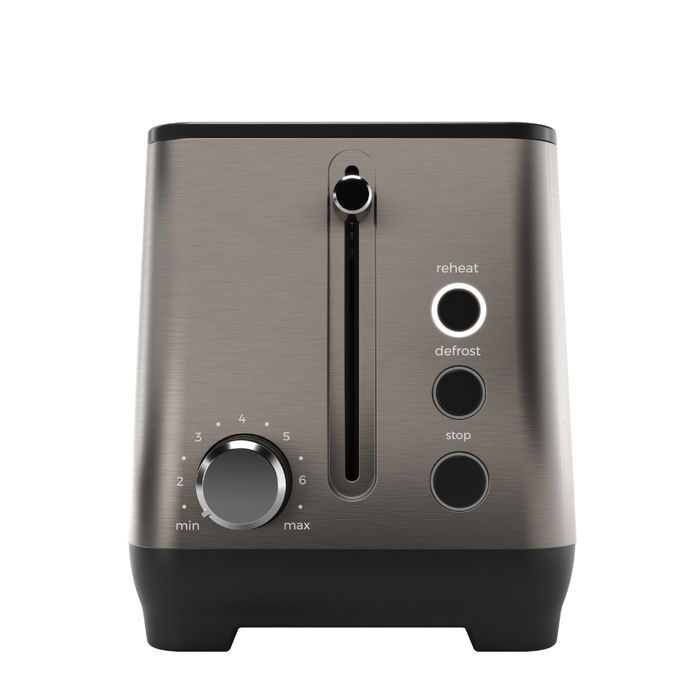 Aiwa ABT-1600 Tostadora 2 Ranuras, 1600 W, Ranuras Extralargas (255mm), Acero Inoxidable Antihuellas, 7 Niveles, Función Descongelar, Bandeja Recogemigas Extraíble