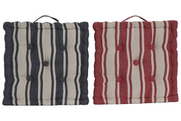 DKD Home Decor Cojín Atlántico Rojo Azul 40 x 7 x 40 cm (4 Unidades) Algodón Poliéster