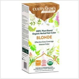 CULTIVATORS Tinte Capilar Orgánico Rubio Ecocert 100g – Cobertura 100% Canas, Vegano y Nutritivo para un Cabello Brillante y Suave