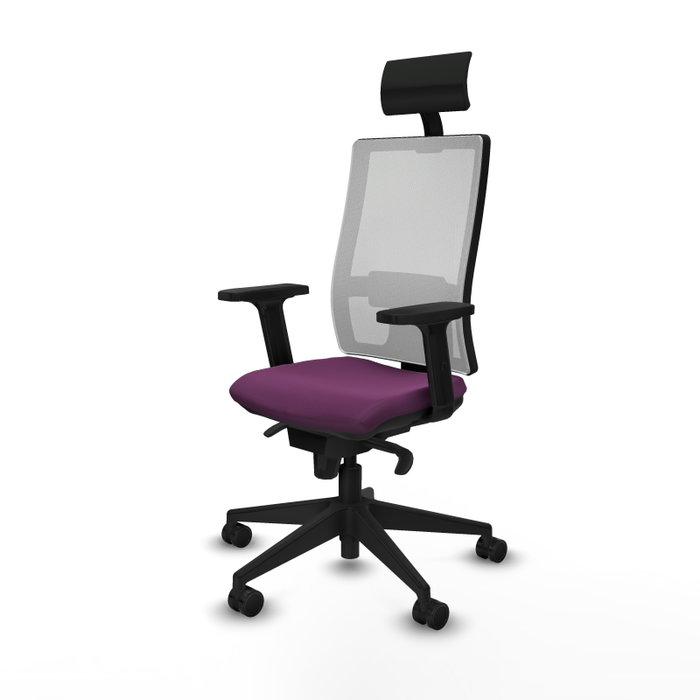 PIQUERAS Y CRESPO Silla de oficina Horna con mecanismo Sincro, Morado y Blanco PIQUERAS Y CRESPO Silla de oficina Horna con mecanismo Sincro, Morado y Blanco