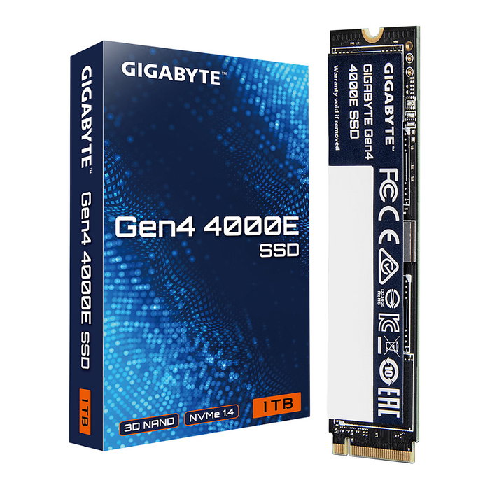 GIGABYTE Gen4 4000E SSD M.2 NVMe 1TB - PCIe 4.0, Lectura 4000 MB/s, Escritura 3900 MB/s, 3D NAND, 2280