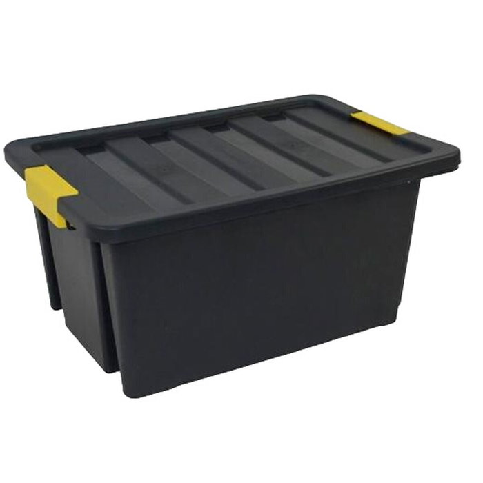 Archivo 2000 Caja de Almacenaje Sostenible 55L con Tapa Negra