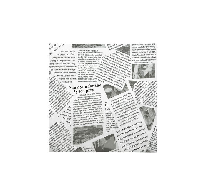 My Bar Papel Antigrasa Blanco 20 cm x 20 cm, Paquete de 50 Hojas (24 Unidades)