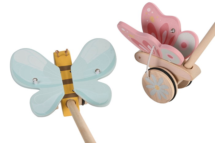 DKD Home Decor Juguete de Madera Surtido Rosa y Azul