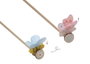 DKD Home Decor Juguete de Madera Surtido Rosa y Azul