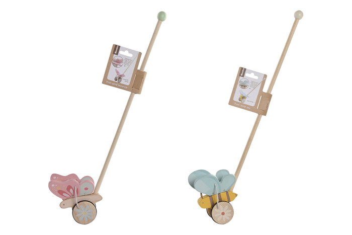DKD Home Decor Juguete de Madera Surtido Rosa y Azul