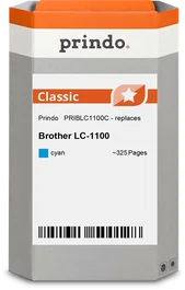 Prindo Classic Cartucho de tinta cian compatible con Brother LC1100C