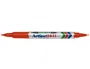 Artline EK-041T Marcador Permanente Rojo Doble Punta 0.4 mm y 1.0 mm