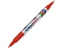 Artline EK-041T Marcador Permanente Rojo Doble Punta 0.4 mm y 1.0 mm