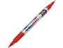 Artline EK-041T Marcador Permanente Rojo Doble Punta 0.4 mm y 1.0 mm