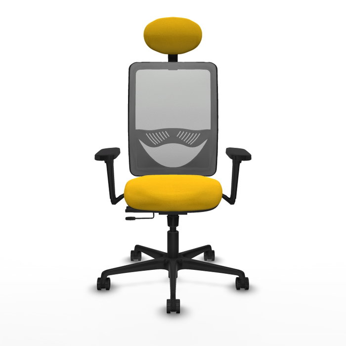 PIQUERAS Y CRESPO Silla de oficina Zulema con mecanismo Sincro/Traslack, Amarillo y Gris PIQUERAS Y CRESPO Silla de oficina Zulema con mecanismo Sincro/Traslack, Amarillo y Gris