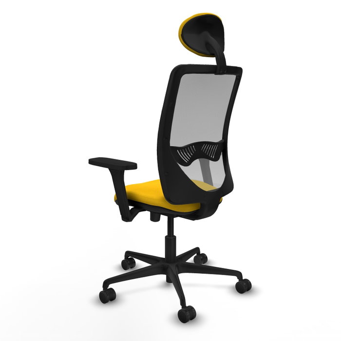 PIQUERAS Y CRESPO Silla de oficina Zulema con mecanismo Sincro/Traslack, Amarillo y Gris PIQUERAS Y CRESPO Silla de oficina Zulema con mecanismo Sincro/Traslack, Amarillo y Gris