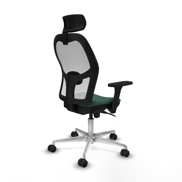 PIQUERAS Y CRESPO Silla de oficina Jorquera con mecanismo Sincro, Verde botella y Blanco PIQUERAS Y CRESPO Silla de oficina Jorquera con mecanismo Sincro, Verde botella y Blanco