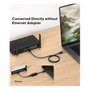 EQUIP Adaptador Gigabit USB-C + USB-A a RJ45, 3m, Negro