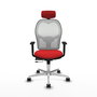 PIQUERAS Y CRESPO Silla de oficina Jorquera Sincro/Traslack Rojo y Blanco