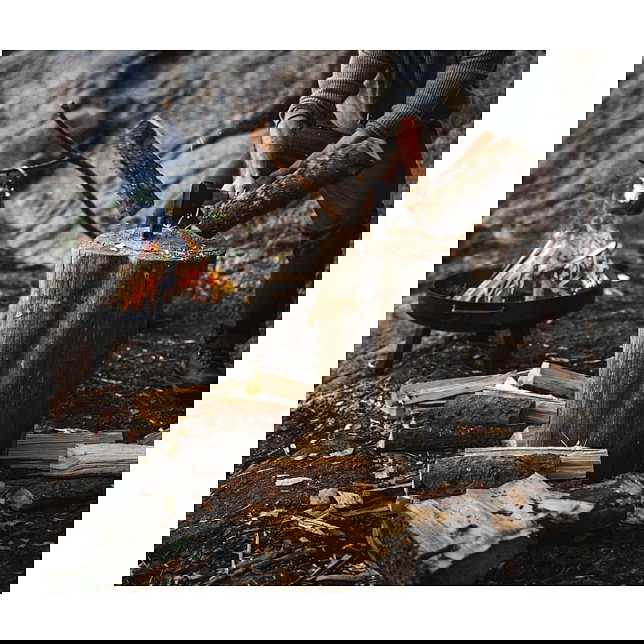 Fiskars Hacha Norden N12, Acero al Carbón y Madera, 526 mm