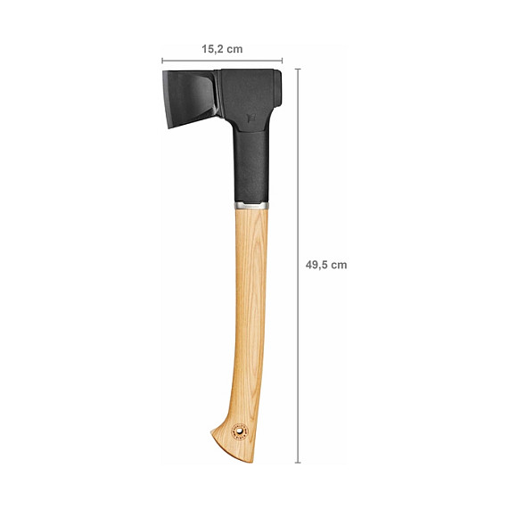 Fiskars Hacha Norden N12, Acero al Carbón y Madera, 526 mm