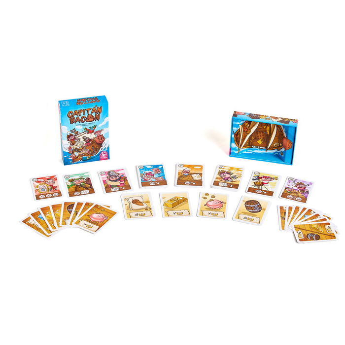 Tranjis Games Sl Juego de Mesa Capitán Bacon, Juego de Cartas, Familiar, 2-6 Jugadores, +8 Años, 15 Minutos por Partida