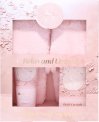 The Kind Edit Co. Signature Relax & Unwind Gift Set con gel de ducha, cristales de baño y zapatillas
