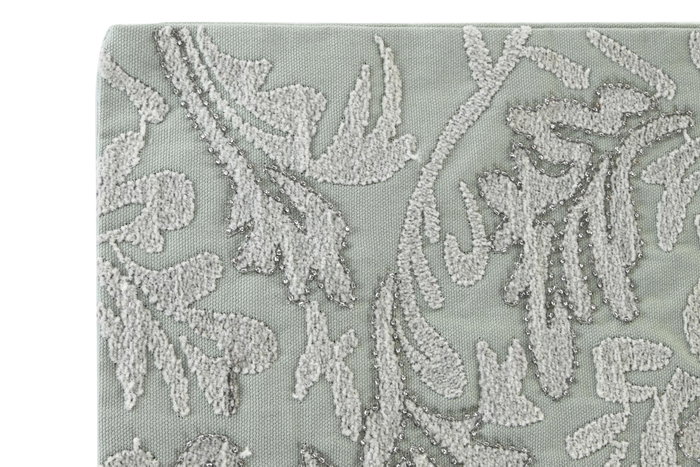 DKD Home Decor Funda Cojin Verde 50x50 cm Algodon Poliester Floral Cierre Cremallera Oculta