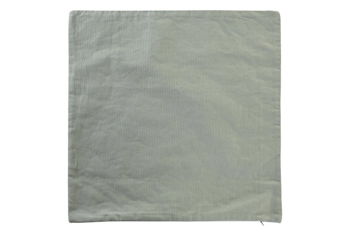 DKD Home Decor Funda Cojin Verde 50x50 cm Algodon Poliester Floral Cierre Cremallera Oculta