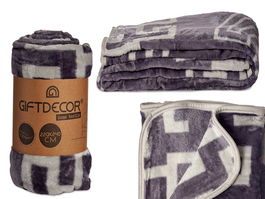 Giftdecor Manta Raschel Gris 220 x 240 cm (Set de 4)